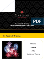 "Be Admired" - Training Carlson Hotels Worldwide - Asia Pacific