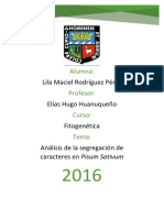 Análisis de La Segregación de Caracteres en Pisum Sativum