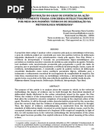 A CONSTRUÇÃO DO GRAU DE EVIDÊNCIA DA AÇÃO SUBJETIVAMENTE VISADA CONCEBIDA INTELECTUALMENTE POR MEIO DOS PADRÕES TEÓRICOS DE DELIBERAÇÃO NA METODOLOGIA WEBERIANA