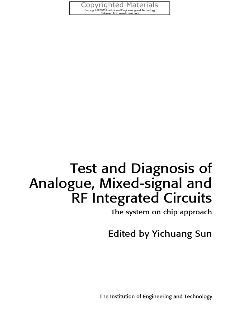 Test and Diagnosis of Analogue, Mixed and RF IC | Network ... - 
