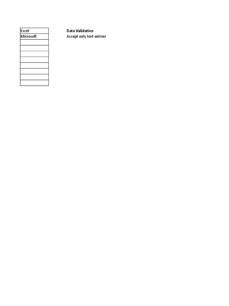 Data Validation Examples | PDF