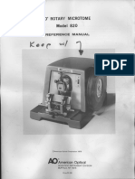 AO 820 Rotary Microtome User Manual
