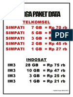 Harga Paket Data