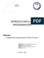Caratula de Informe de Programacion