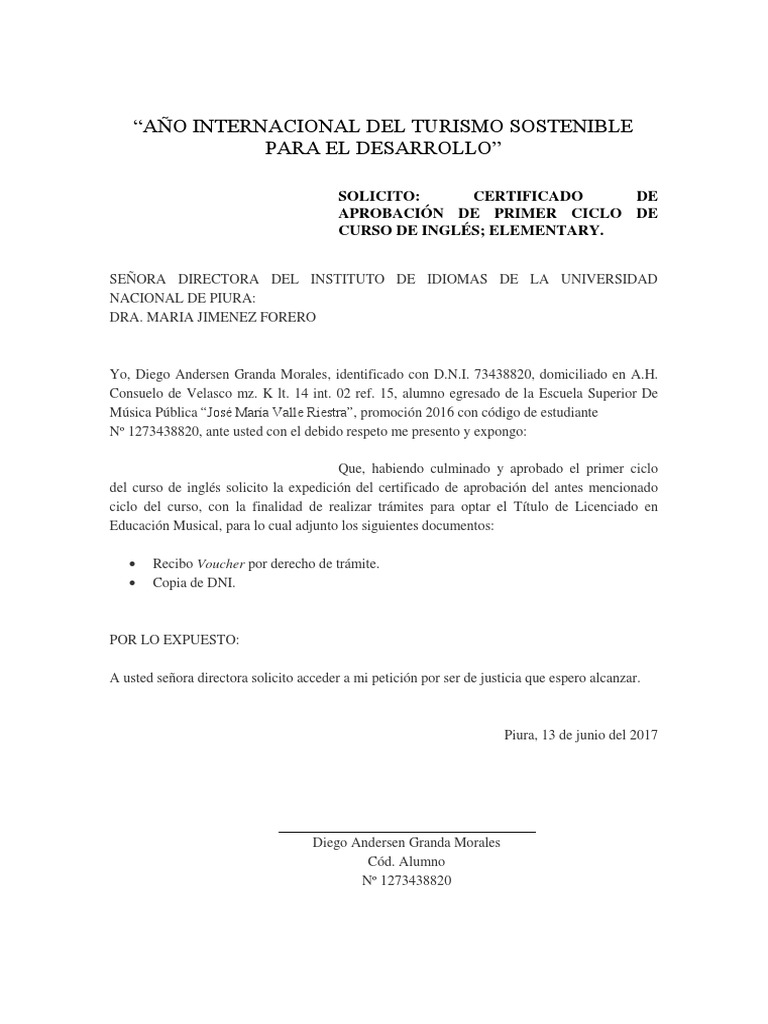 Solicitud Certificado de Ingles y Constancia de Ingles  PDF  Gobierno