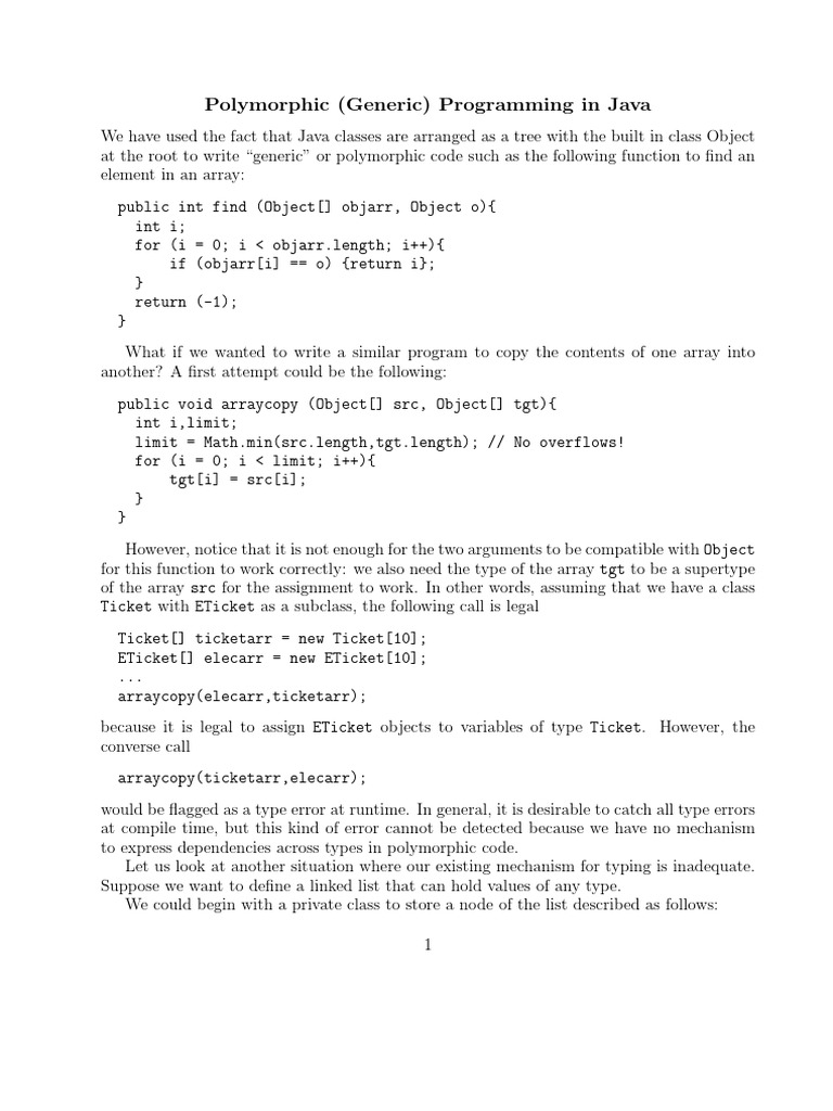 Generic Programming | PDF | Class (Computer Programming) | Parameter ...