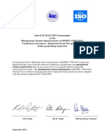 2013 09 IAF ILAC ISOcommunique ISO IEC 17020 Final Signed