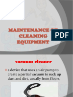 Maintenanceofcleaningequipment