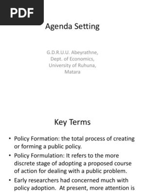 Agenda Setting