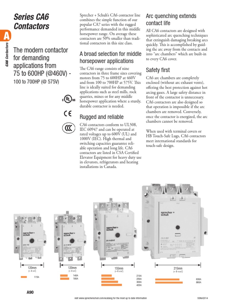 CA6 Contactors | PDF | Mains Electricity | Inductor