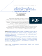 2010 - 1 - La Evaluación Del Desarrollo de La Competencia Léxica en L2 Por Medio de La Disponibilidad Léxica PDF