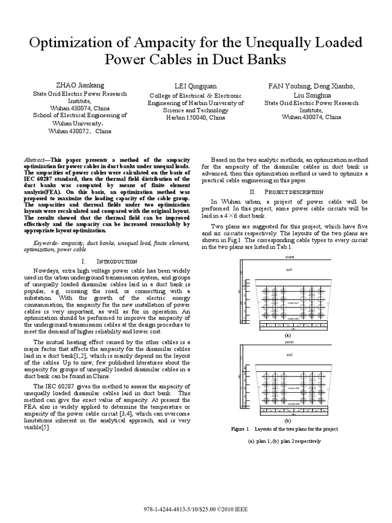 Optimization of Ampacity For The Unequally Loaded PDF | PDF ...