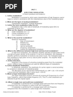 2 Marks Questions Unit I AM Modulation