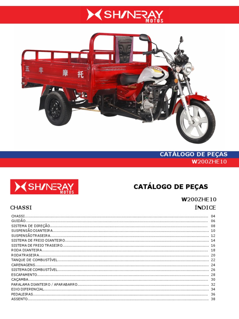 Catalogo Pecas Triciclo Cargo 200 Shineray Pecas | PDF