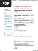 Thumb Rules For Designing A Column Layout Civil Engineering Civil Engineering Projects