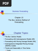 Business Forecasting: The Box-Jenkins Method of Forecasting