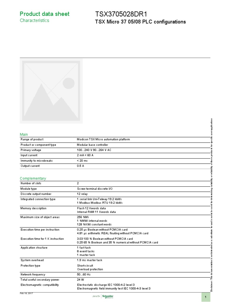 Modicon TSX Micro - TSX3705028DR1 PDF | PDF | Power Supply ...