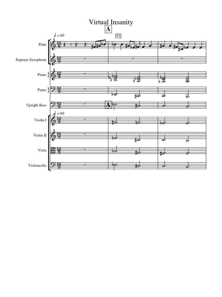 Virtual Insanity: Flute | PDF | Sound Recording | Saxophone