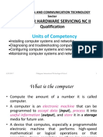 Units of Competency: Computer Hardware Servicing NC Ii Qualification