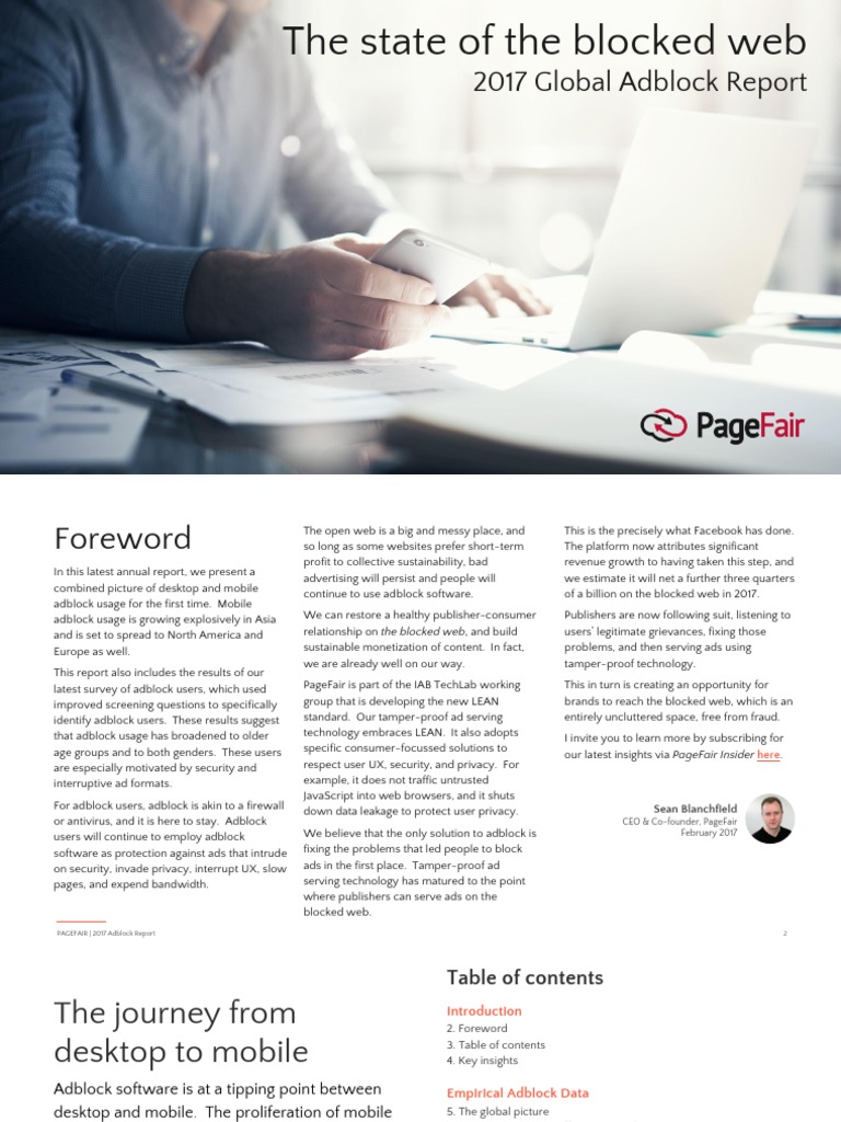 2017 Global Adblock Trends Report | PDF | Online Advertising | Advertising