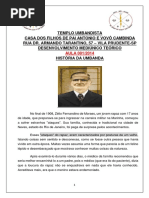 Aula Numero 001 - Historia Da Umbanda
