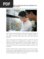 Mais Um Passo Na Criação de Vida Artificial é Dado