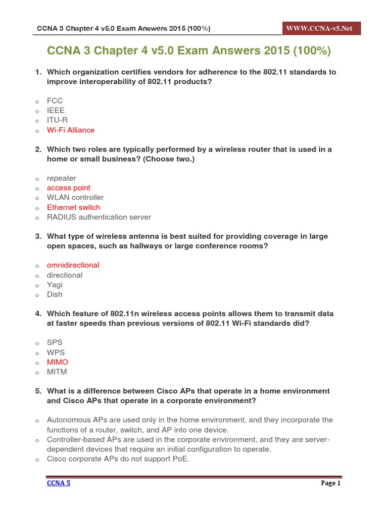 Cisco It Essentials Chapter 4 Exam Answers