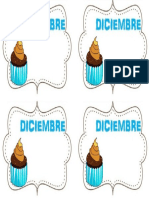 Calendario Editable Diciembre