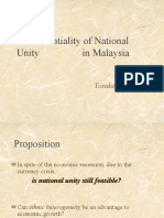 The Potentiality of National Unity in Malaysia: Yosuke Ogata