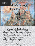 Greek Mythology, Epic Poetry, And: The Odyssey