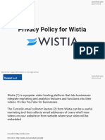 Privacy Policy For Wistia