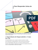 3 Perguntas para Responder Antes de Empreender