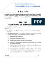 RAC 160 - Seguridad de La Aviación Civil PDF