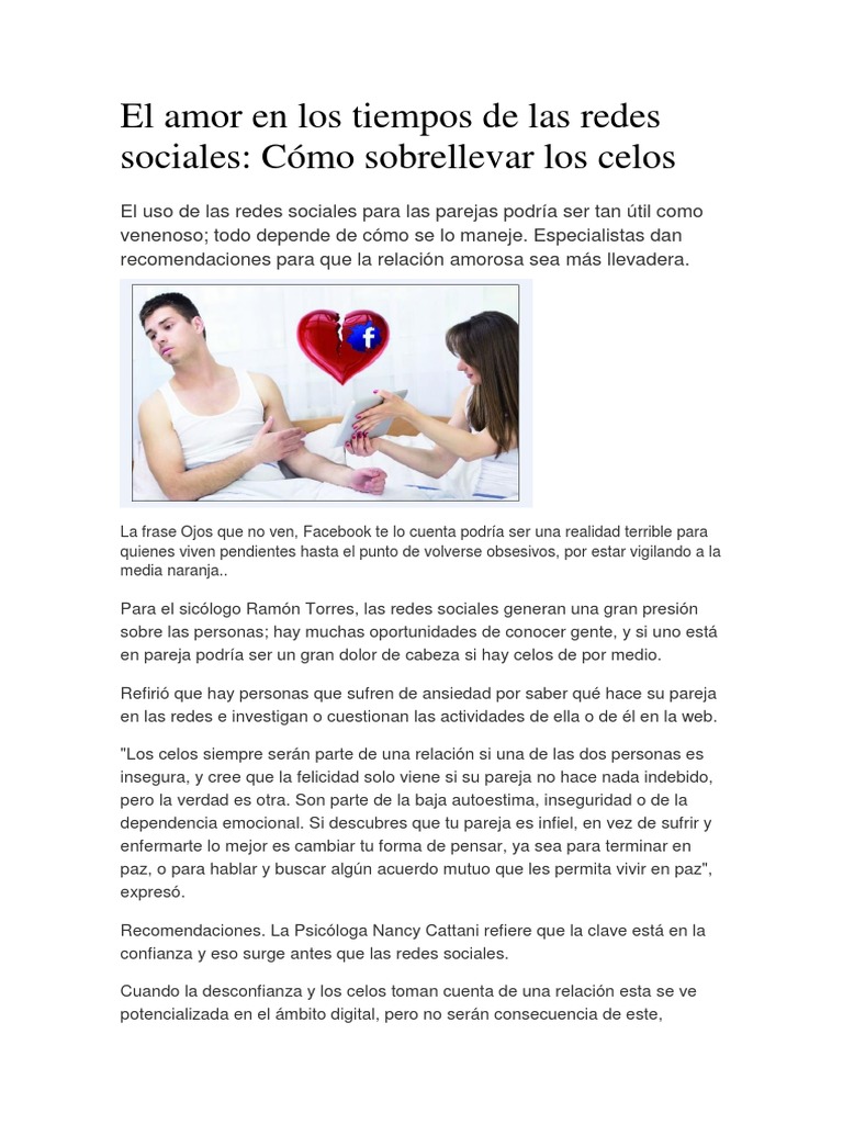 El Amor en Los Tiempos de Las Redes Sociales | PDF | Servicio de redes ...