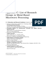 Appendix C List of Research Groups in Metal-Based Microwave Processing