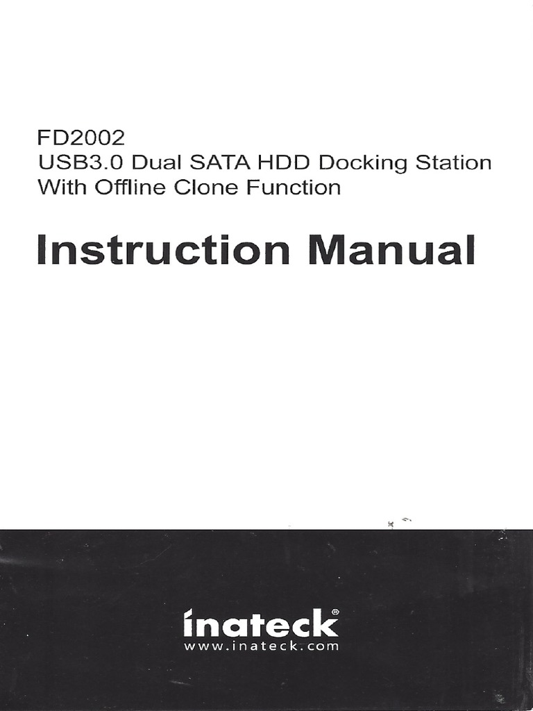 Inateck FD2002 USB3.0 Two Drive Dock PDF Hard Disk Drive Computer