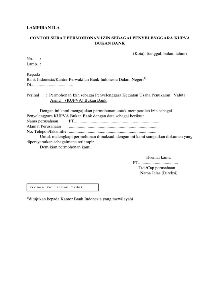 Contoh Surat Permohonan Penukaran Uang Baru Ke Bank  Kumpulan Surat