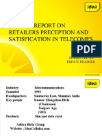 Project Report On Retailers Preception and Satisfication in Telecomes