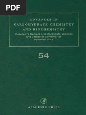 Advances In Ccarbohydrate Chemistry And Biochemistry Volume - 