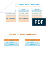 Jadwal Pelayanan Puskesmas