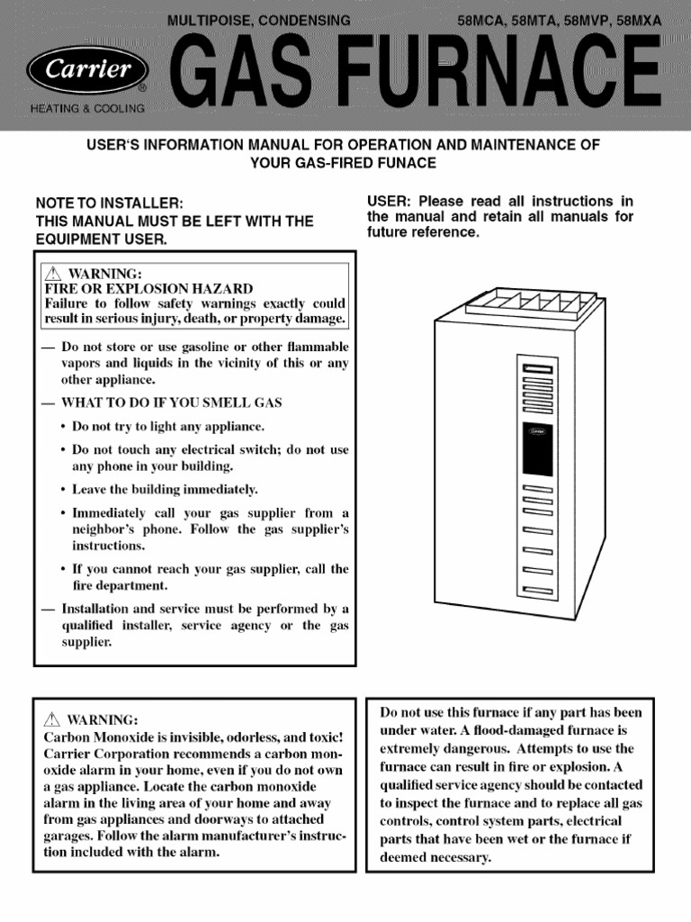 Gas Furnace Manual Furnace Thermostat