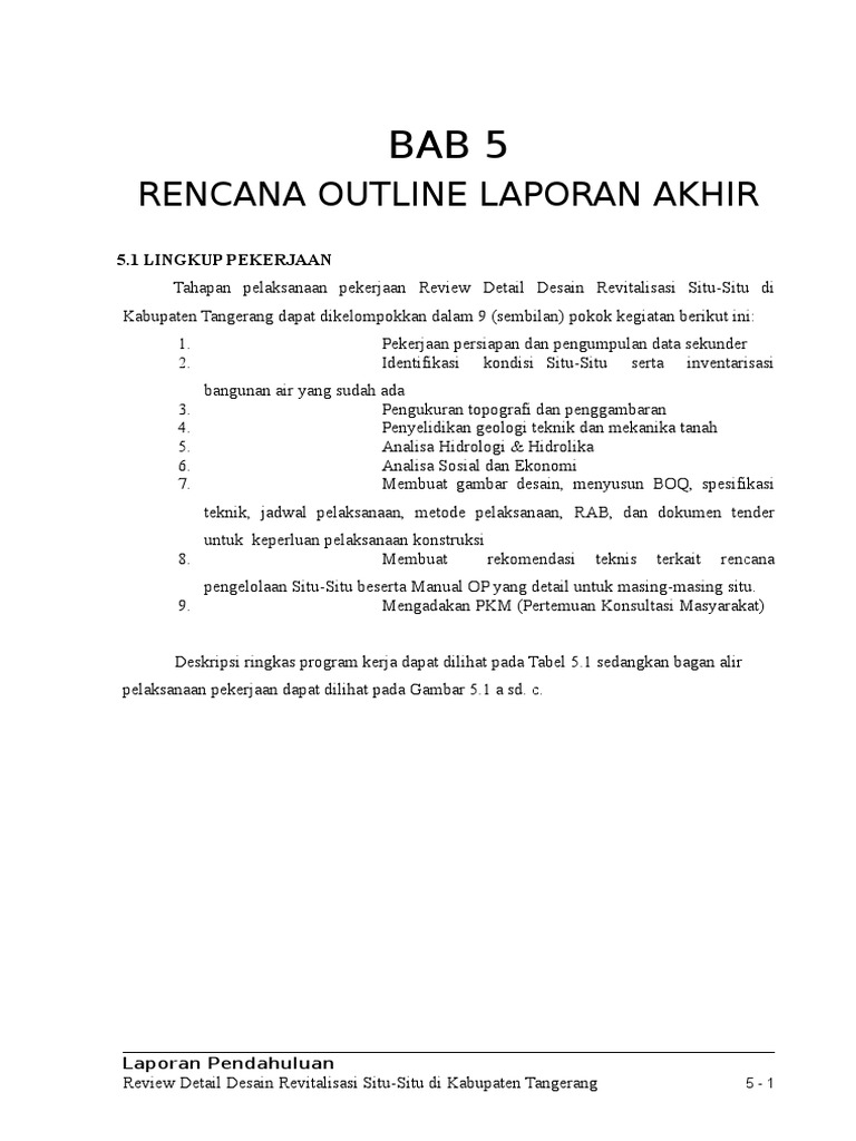 7. Bab. 5 Rencana Outline Laporan Akhir