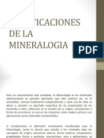 Ramificaciones de La Mineralogía