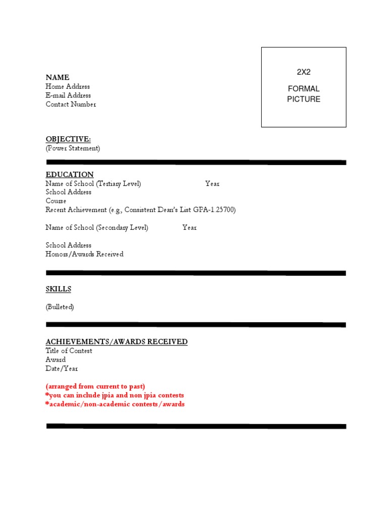 Nfjpiar3 1617 Member-Resume-Format | PDF