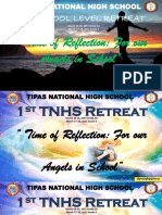 1 School Level Retreat: " Time of Reflection: For Our Angels in School"