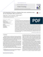 Grid Independence Behaviour of Fluidized Bed Reactor Simulations Using