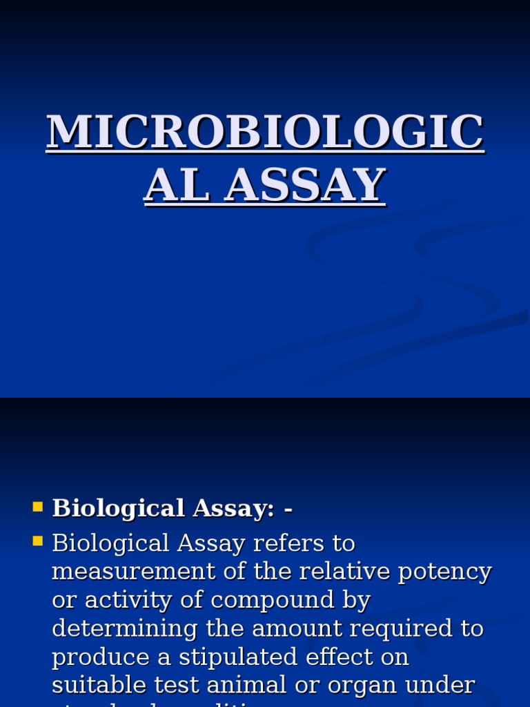 Microbiological Assays PDF Growth Medium Clinical Pathology