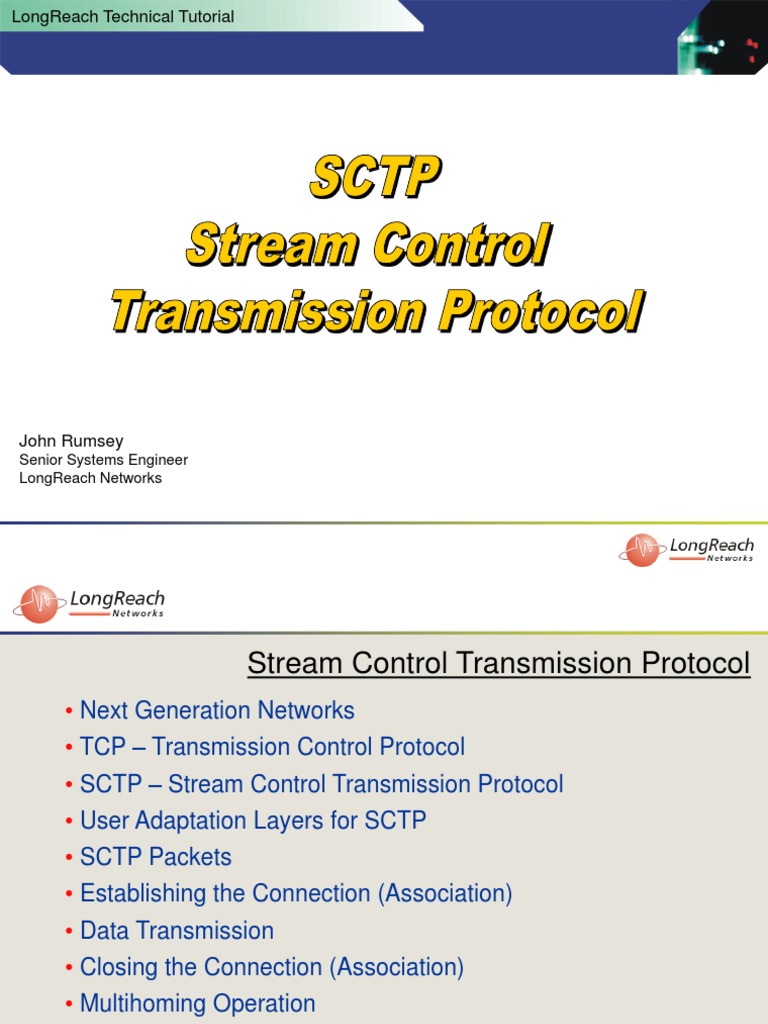 SCTP Technical Tutorial Overview | PDF | Transmission Control Protocol ...