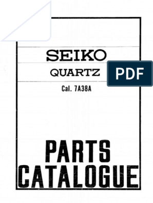 Seiko 7A38 Parts | PDF