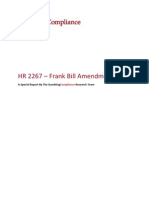 HR 2267 - Rep. Barney Frank's bill to regulate online gambling in the US